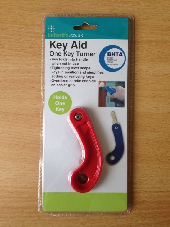 Key Aid One Key Turner Foldable Arthritis Easy Grip Handle Door