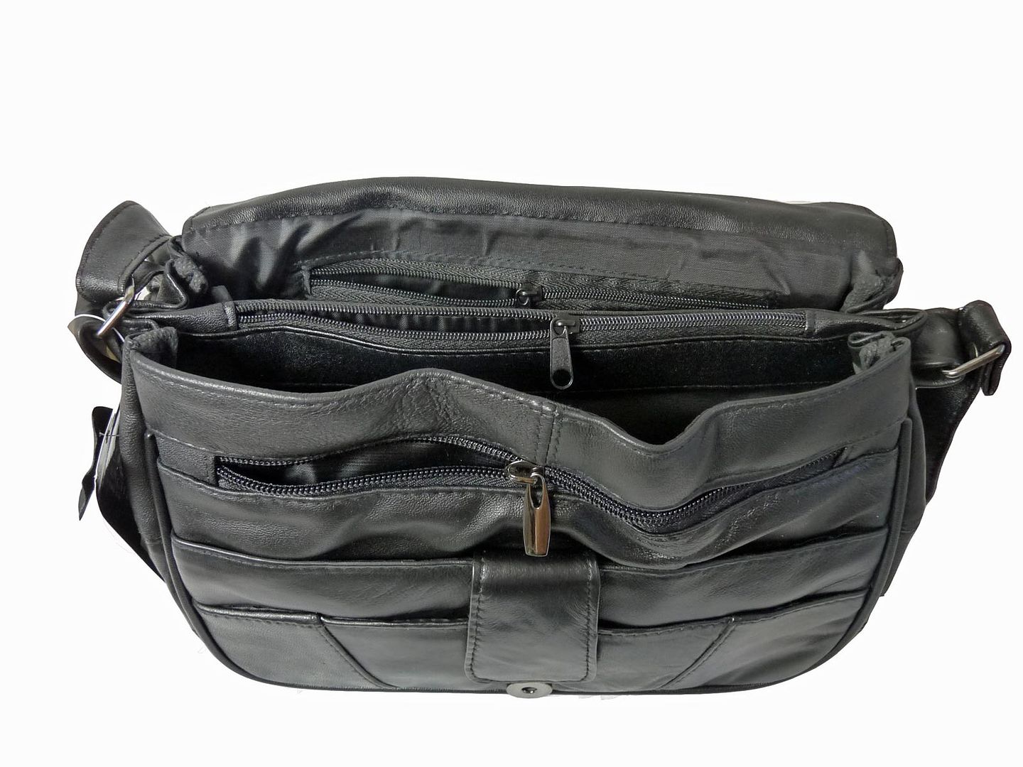 Ladies Womens Cross Body HandBag Black Real Leather Shoulder Hand Bag Bags QL966 | eBay