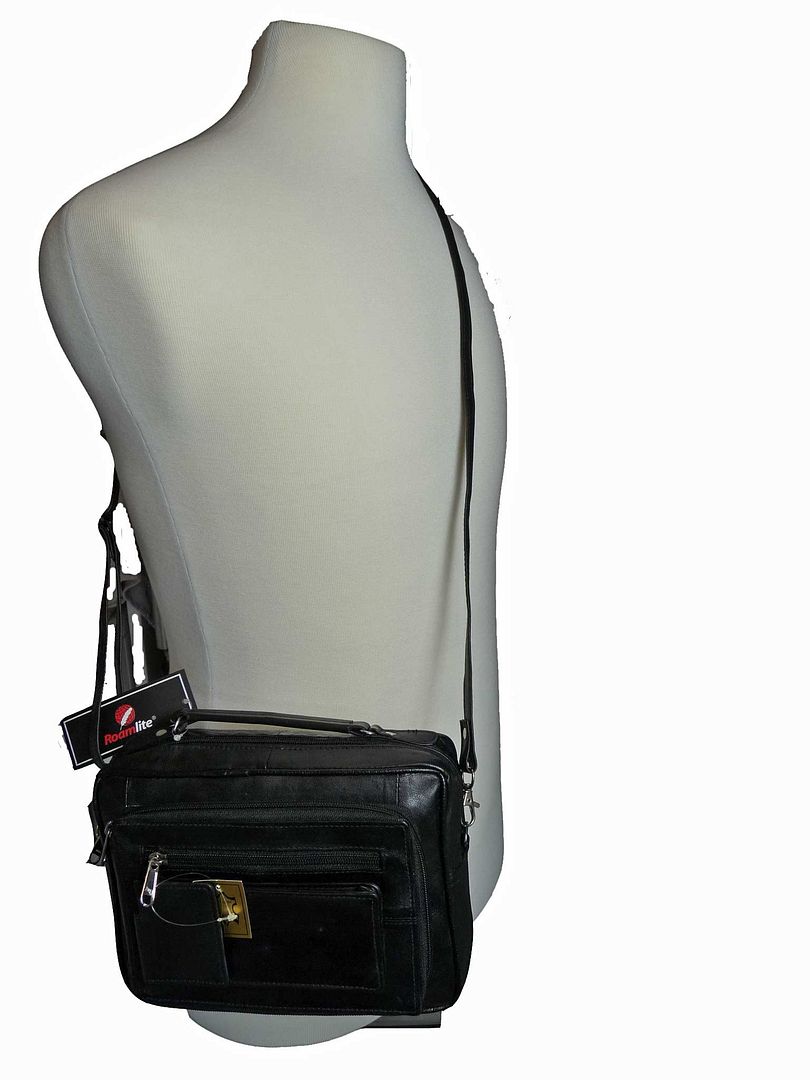 Mens Mans Soft Leather Travel Organiser Utility Man Bag Shoulder Bags