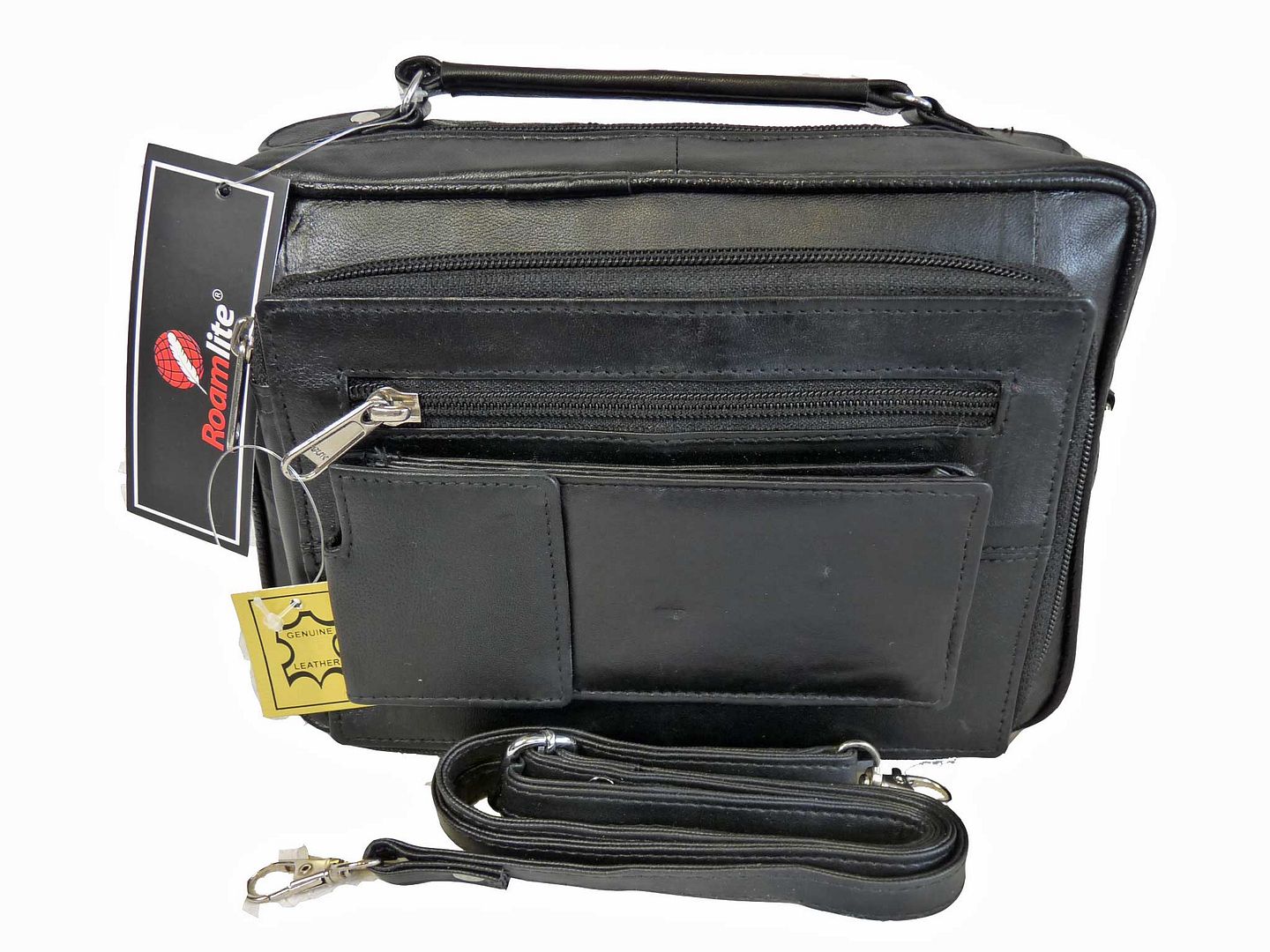 Mens Mans Soft Leather Travel Organiser Utility Man Bag Shoulder Bags