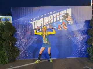 Me after finishing the Disney World Family Fun 5K