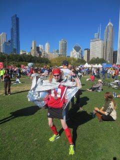 Me...the marathoner...after the Bank of America Chicago Marathon - Chicago, Illinois