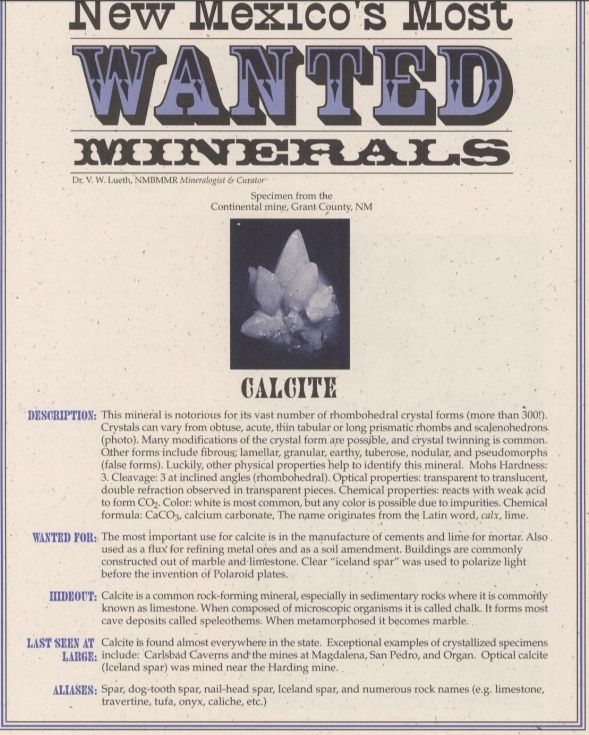 Calcite Wanted