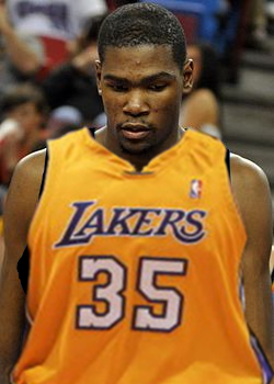 kevin durant in a lakers jersey