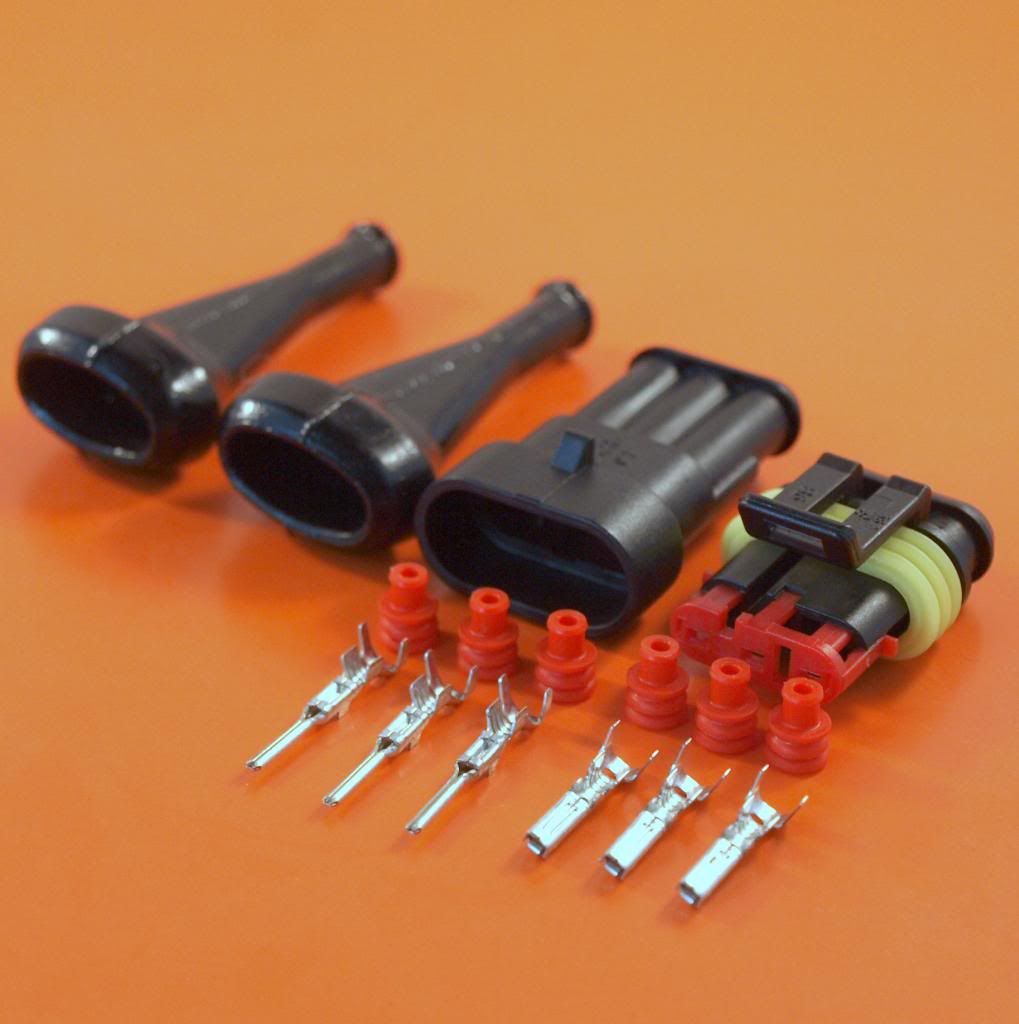 AMP 3 Way Superseal Electrical Waterproof Connector With Boots 1.52