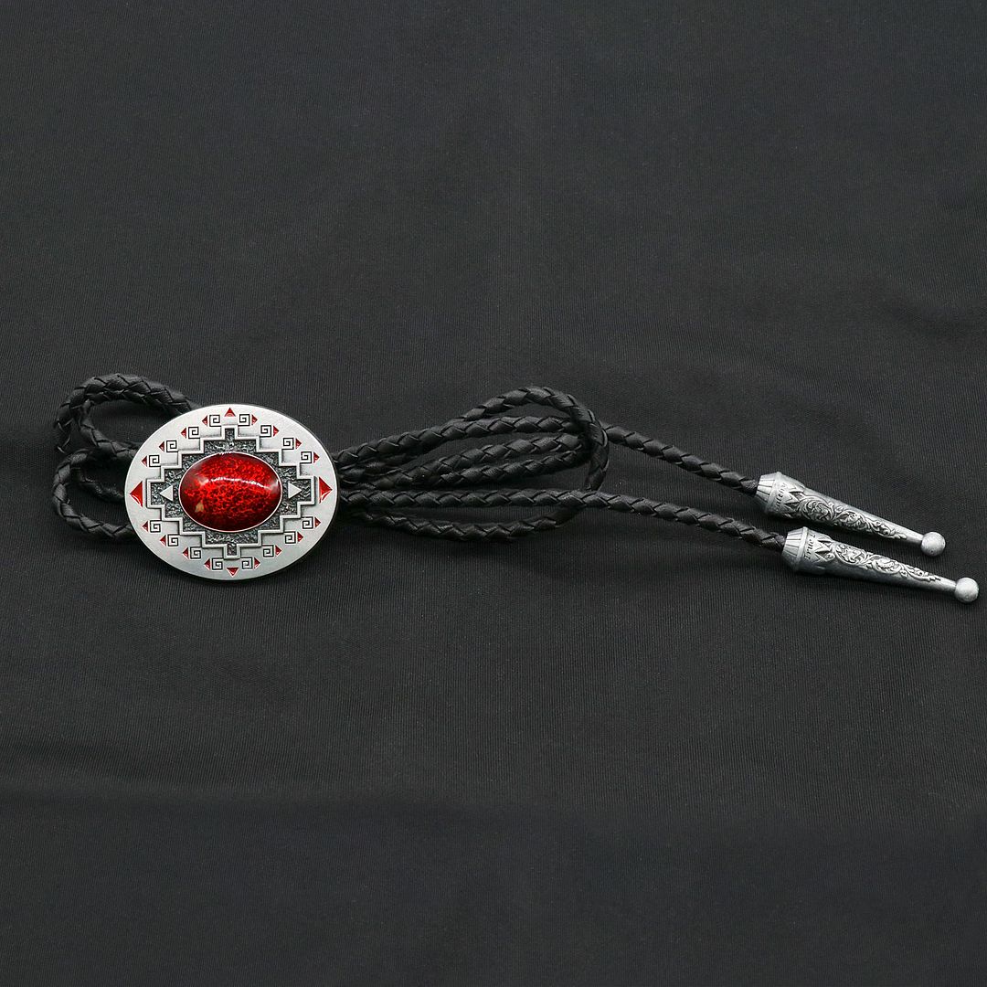New Artical Heart Original Western Cowboy Ruby Bolo Tie Mens Fashion US