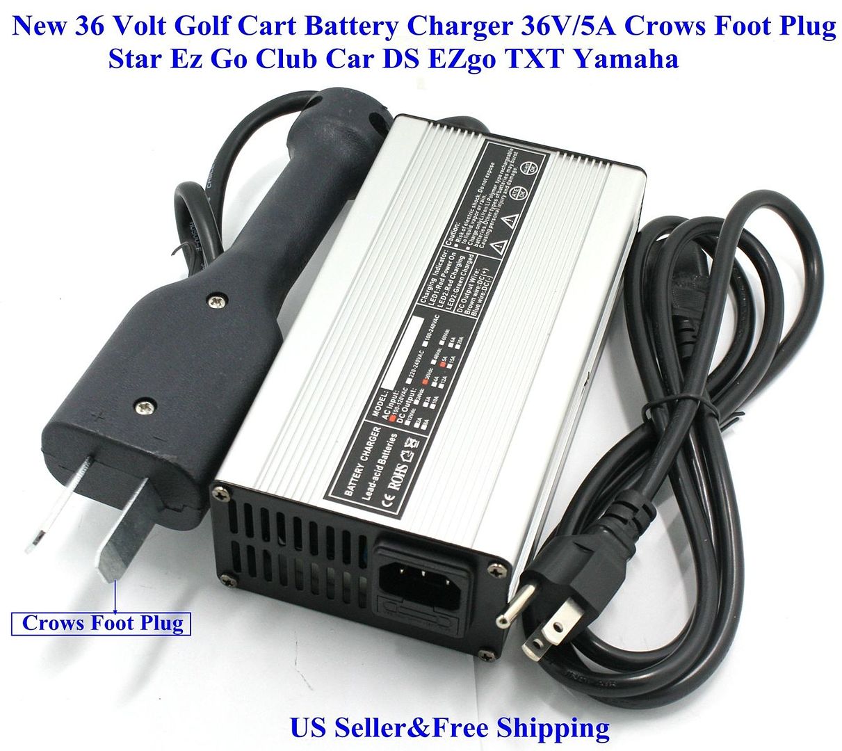 New Golf Cart Charger Powerwise Plug 36 Volt Ez-Go Club Car Yamaha