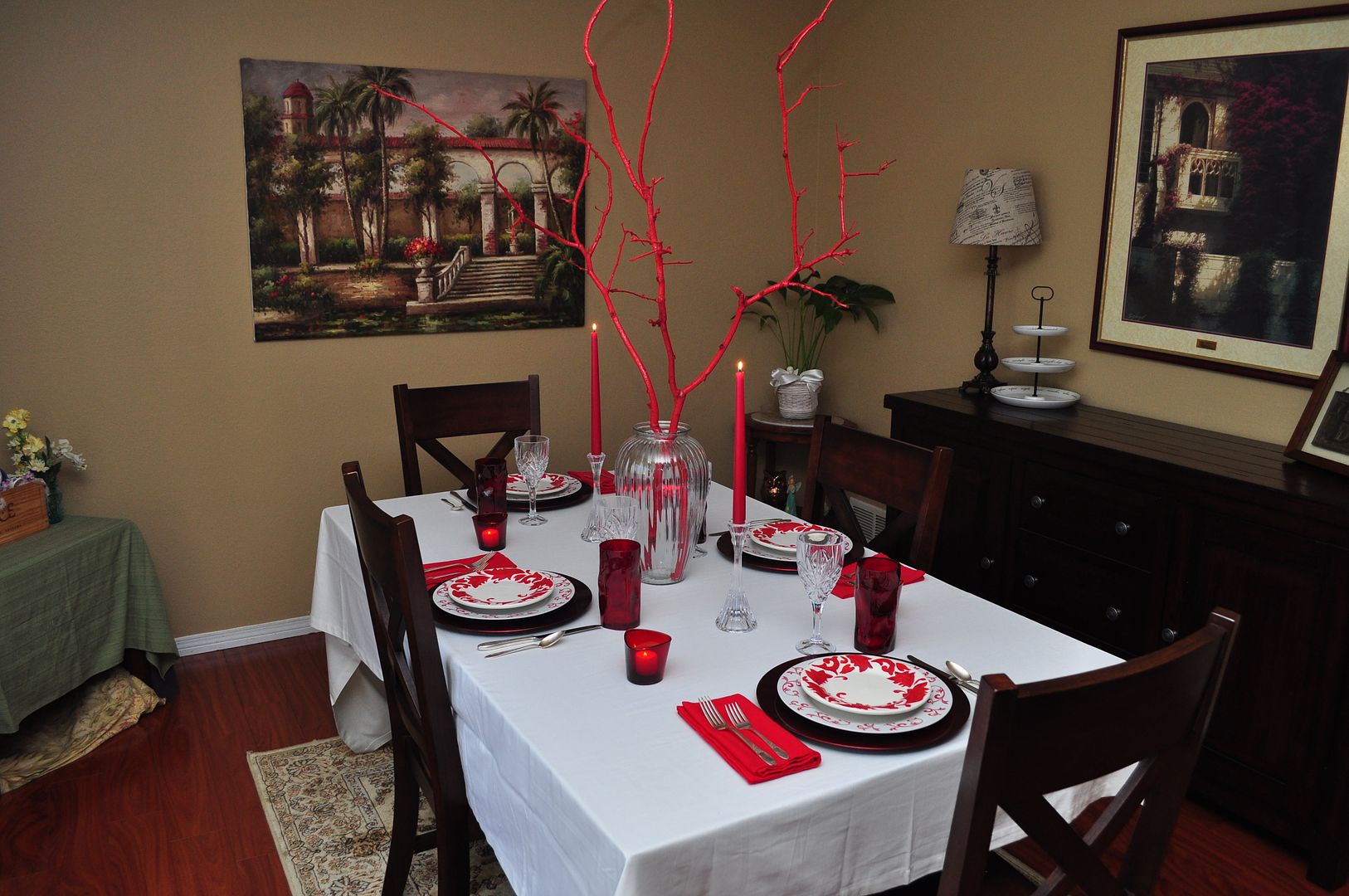 Kathe With An E~Red Branch Centerpiece