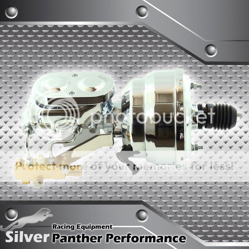 Master Cylinder 8" Chrome Dual Diaphragm Brake Booster Proportioning Valve Kits